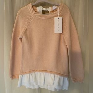 New Peachy cream knit sweater toddler size 2